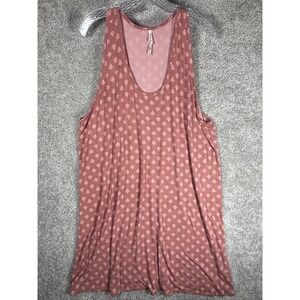 Soma Cool Nights Tank Top Women's XXL Rose Pink Geometric Print Sleeveless